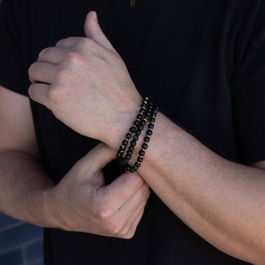 Mens Agate Bead Bracelet