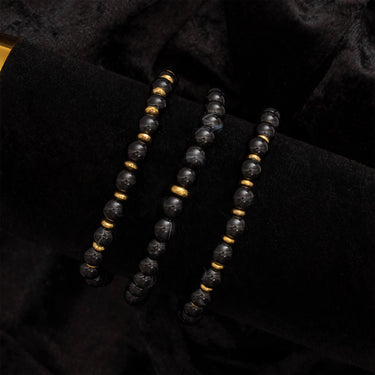 Mens Agate Bead Bracelet