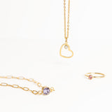 18K Gold PVD Stainless Steel Birthstone Connector Charm