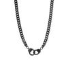 Black Handcuff Stainless Steel Necklace / NKJ0004