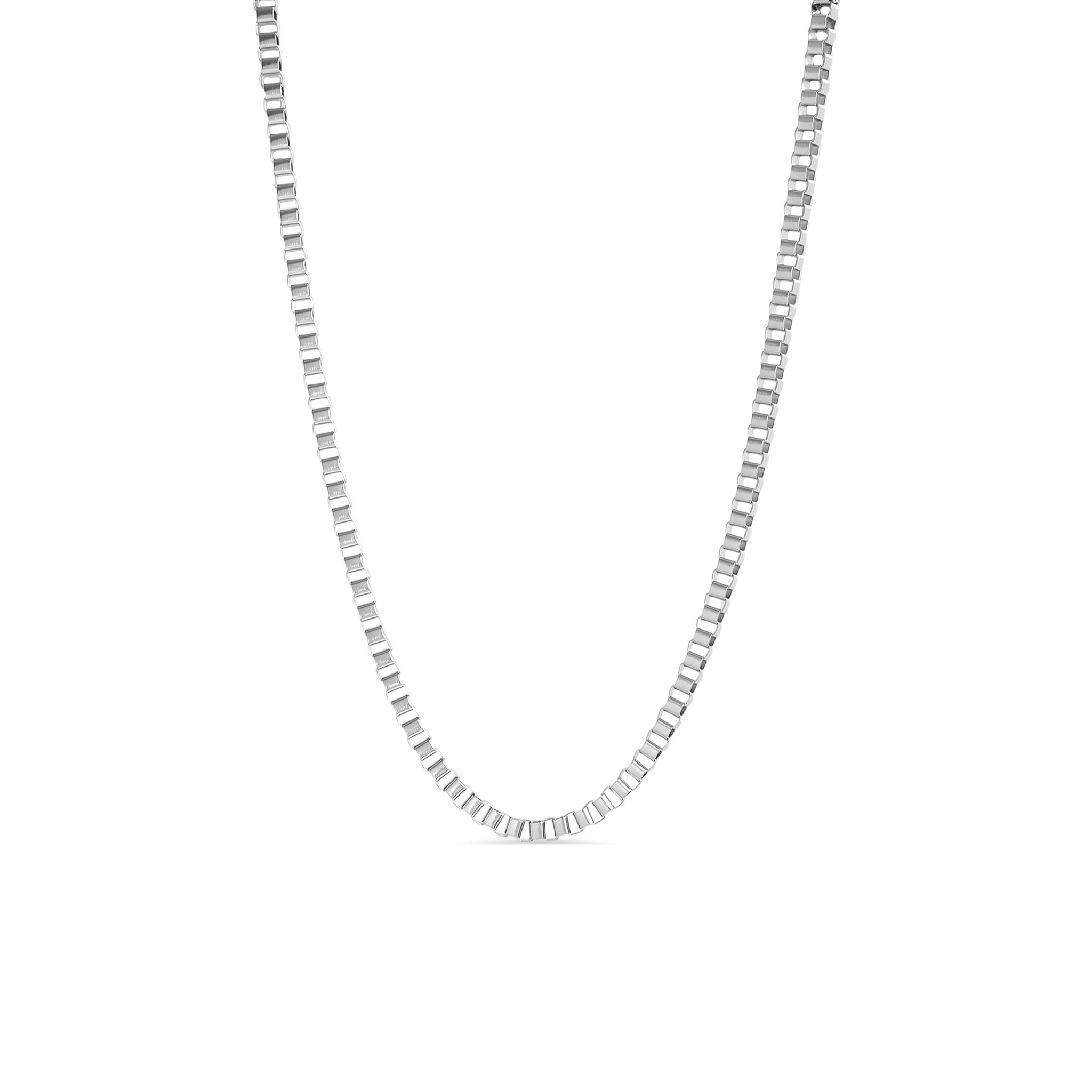 Collar de cadena de caja de acero inoxidable/NKJ0012