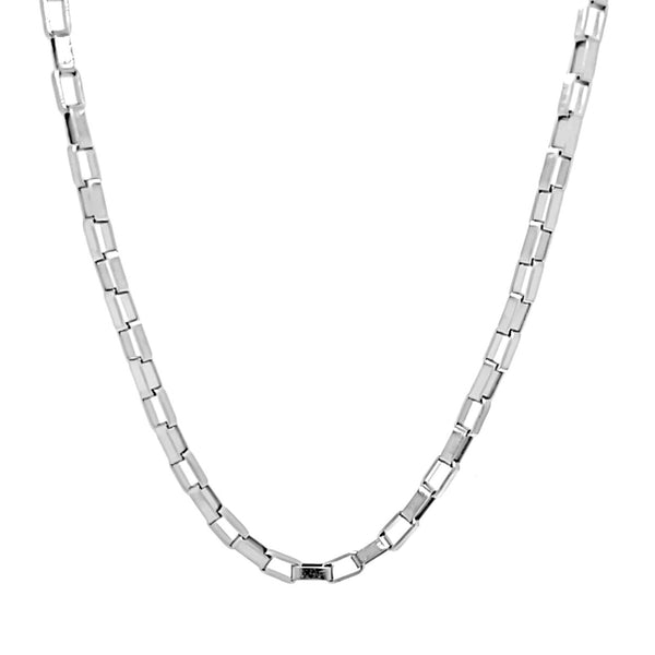 Stainless steel marine chain necklace hanging.