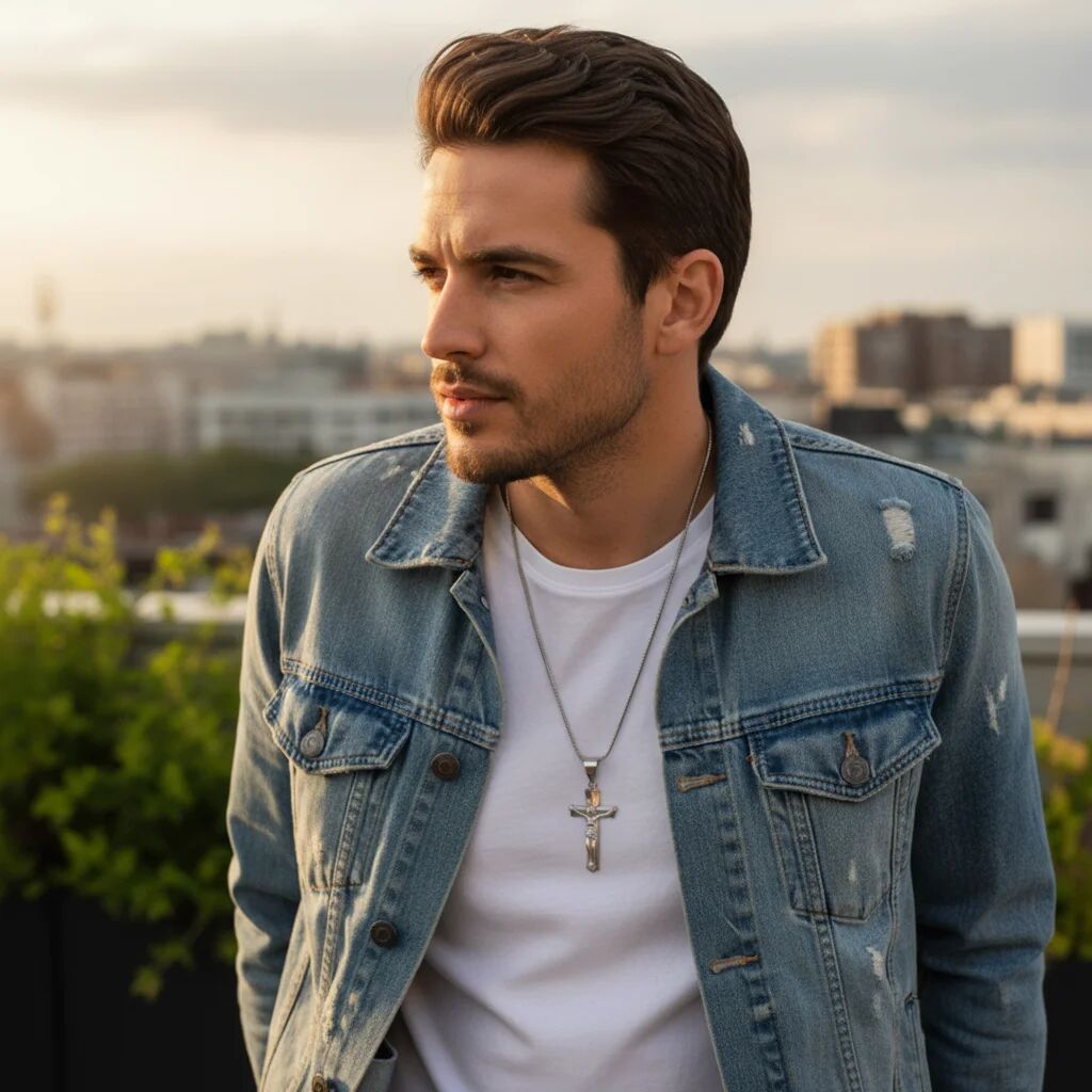 Crucifix en acier inoxydable Pendant/PDC9004