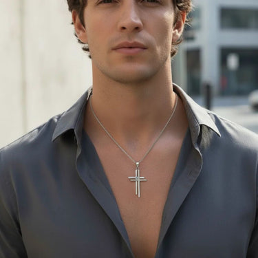 Stainless Steel Double Cross Pendant / PDJ3169