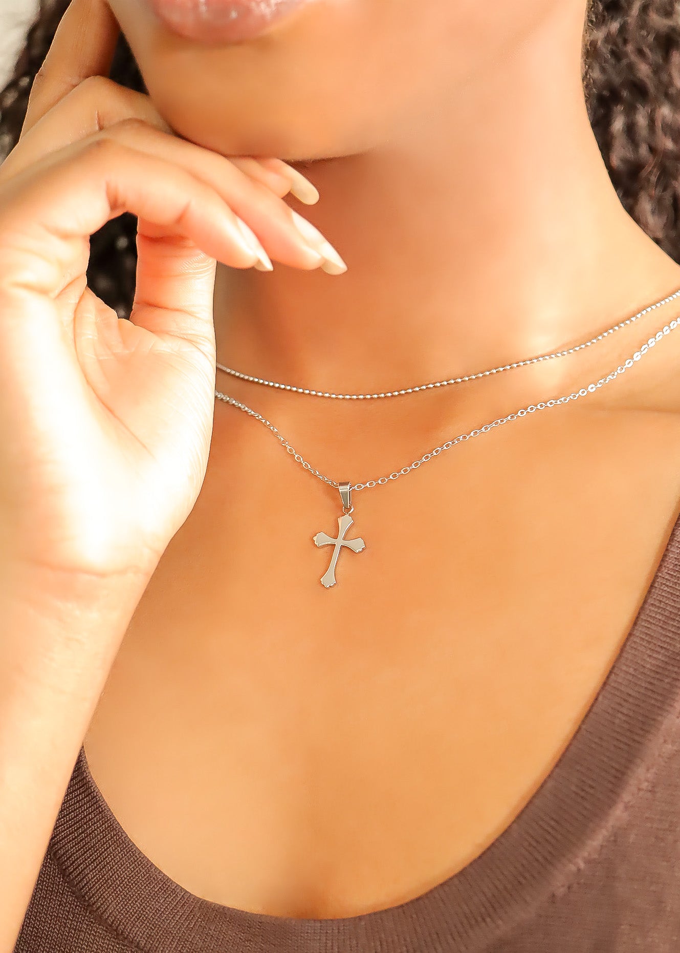 Stainless Steel Blank Cross Pendant / PDJ5001