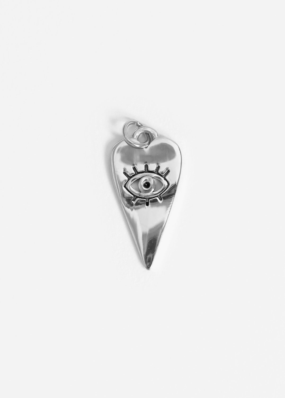 Stainless Steel Evil Eye Heart Charm / PDJ5020