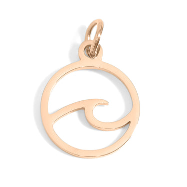 Wave Charm Rose Gold