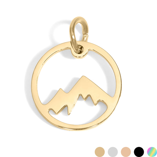 18K Gold PVD Stainless Steel Mountain Charm / PDJ5048 – Wholesale