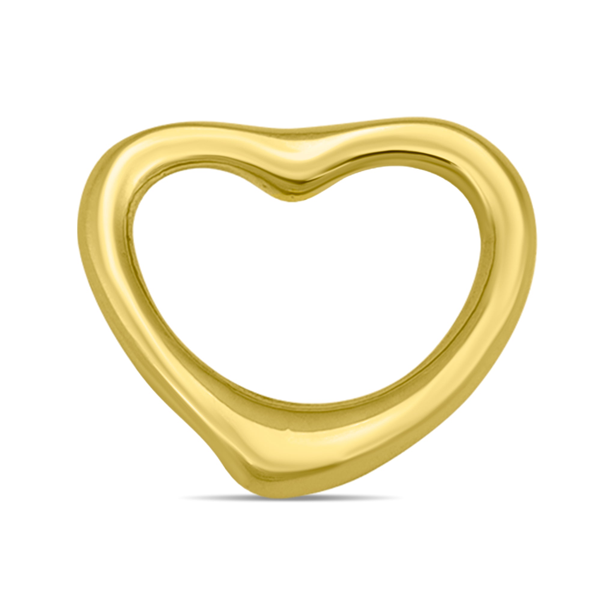 18K PVD Coated Stainless Steel Small Gold Cutout Heart Pendant / PDK0069