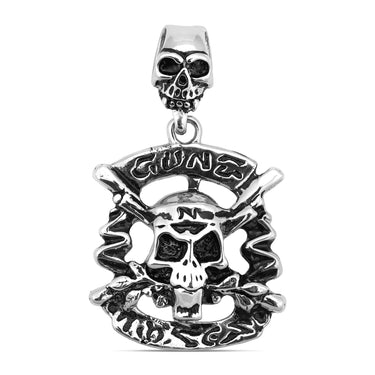 ステンレス鋼Gunz n Roses Skull Pendant/PDK0139