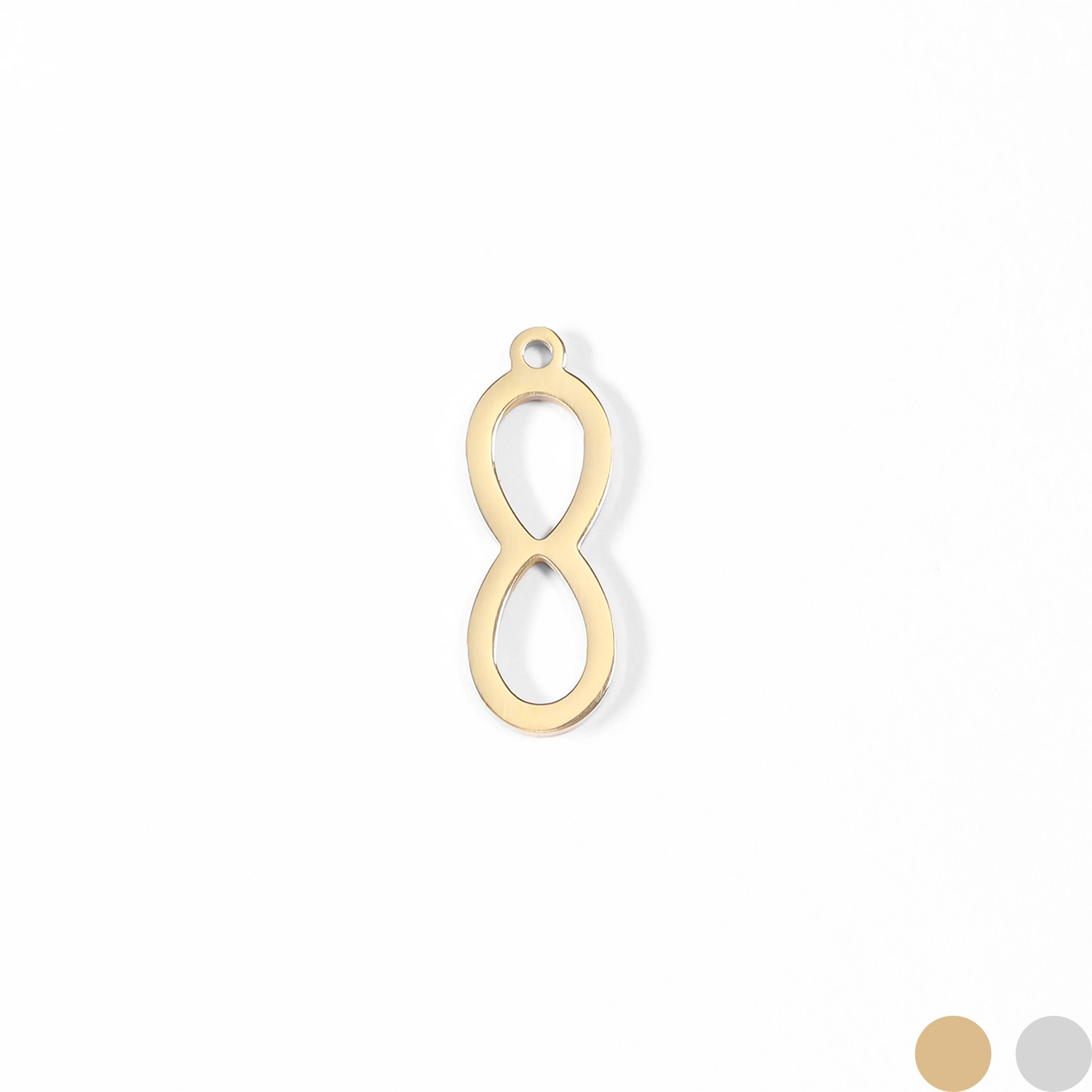 18K Gold PVD Stainless Steel Infinity Charm / PDL0008