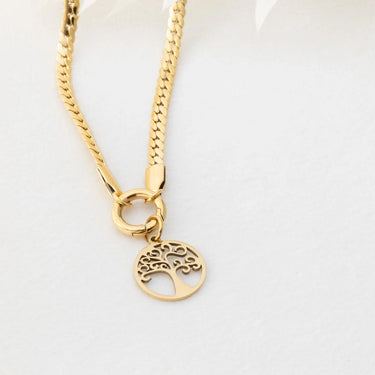 Wholesale jewelry 18K Gold PVD Stainless Steel Tree Of Life Charm- gold studio 