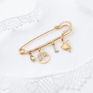 Wholesale jewelry 18K Gold PVD Stainless Steel Tree Of Life Charm- gold studio