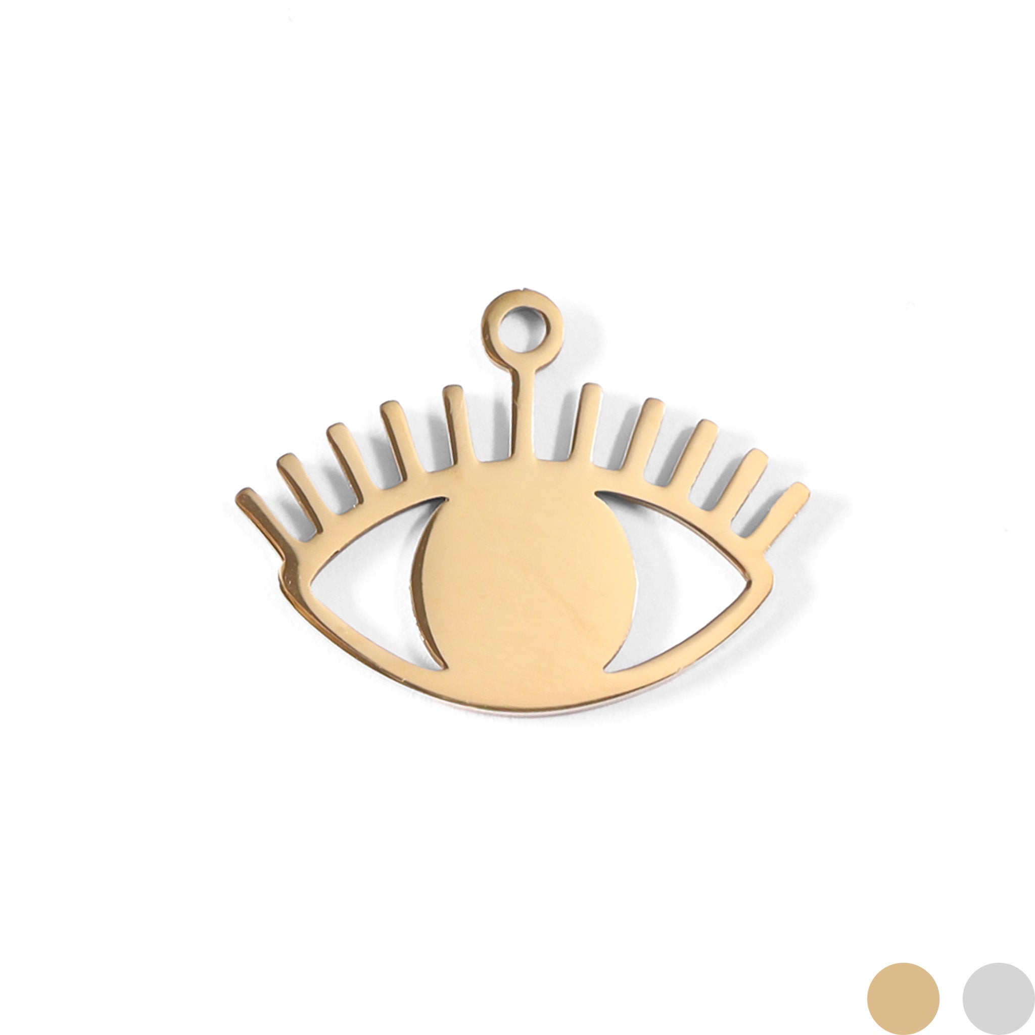 18K Gold PVD Edelstahl Evil Eye Charm/PDL0039