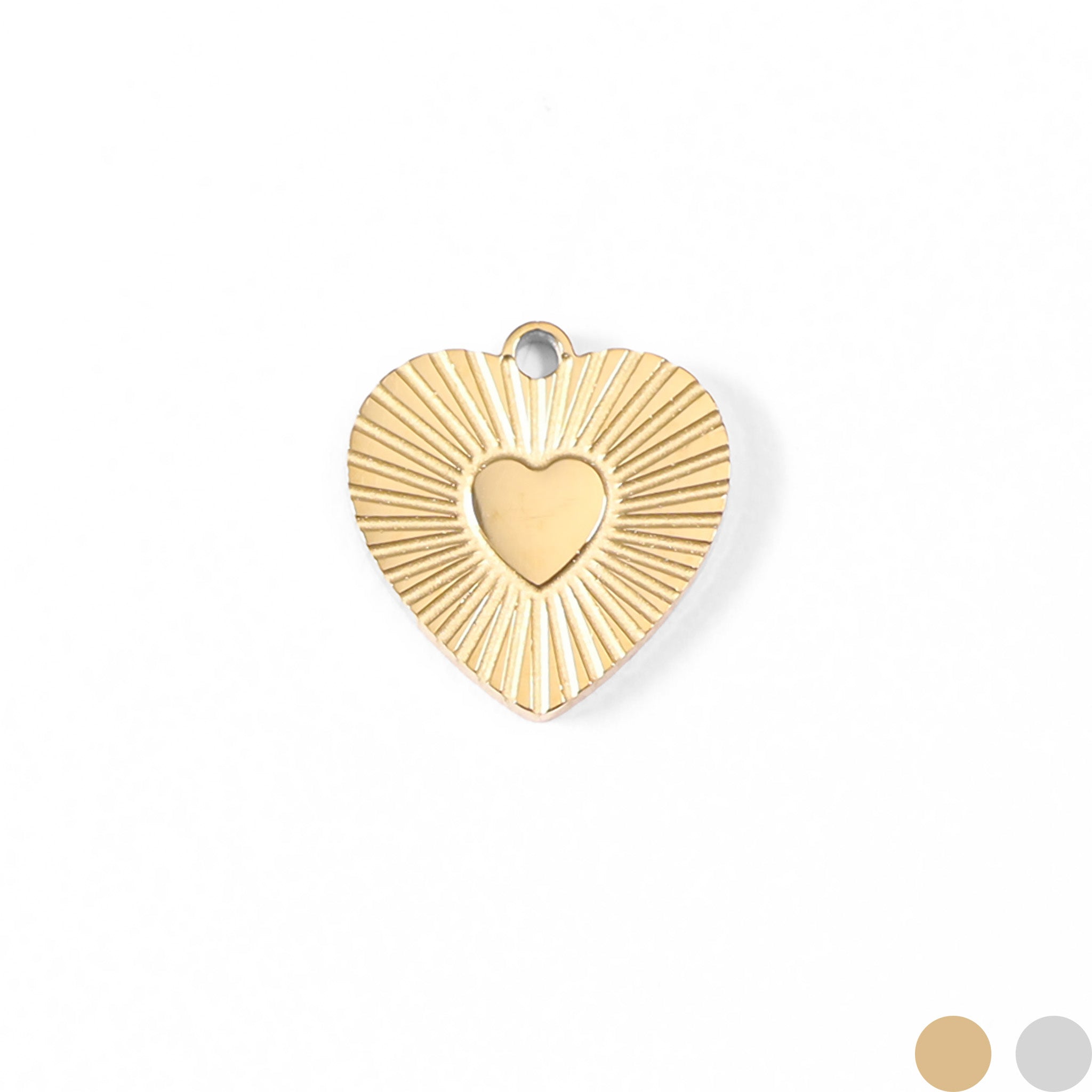 Gold heart charm