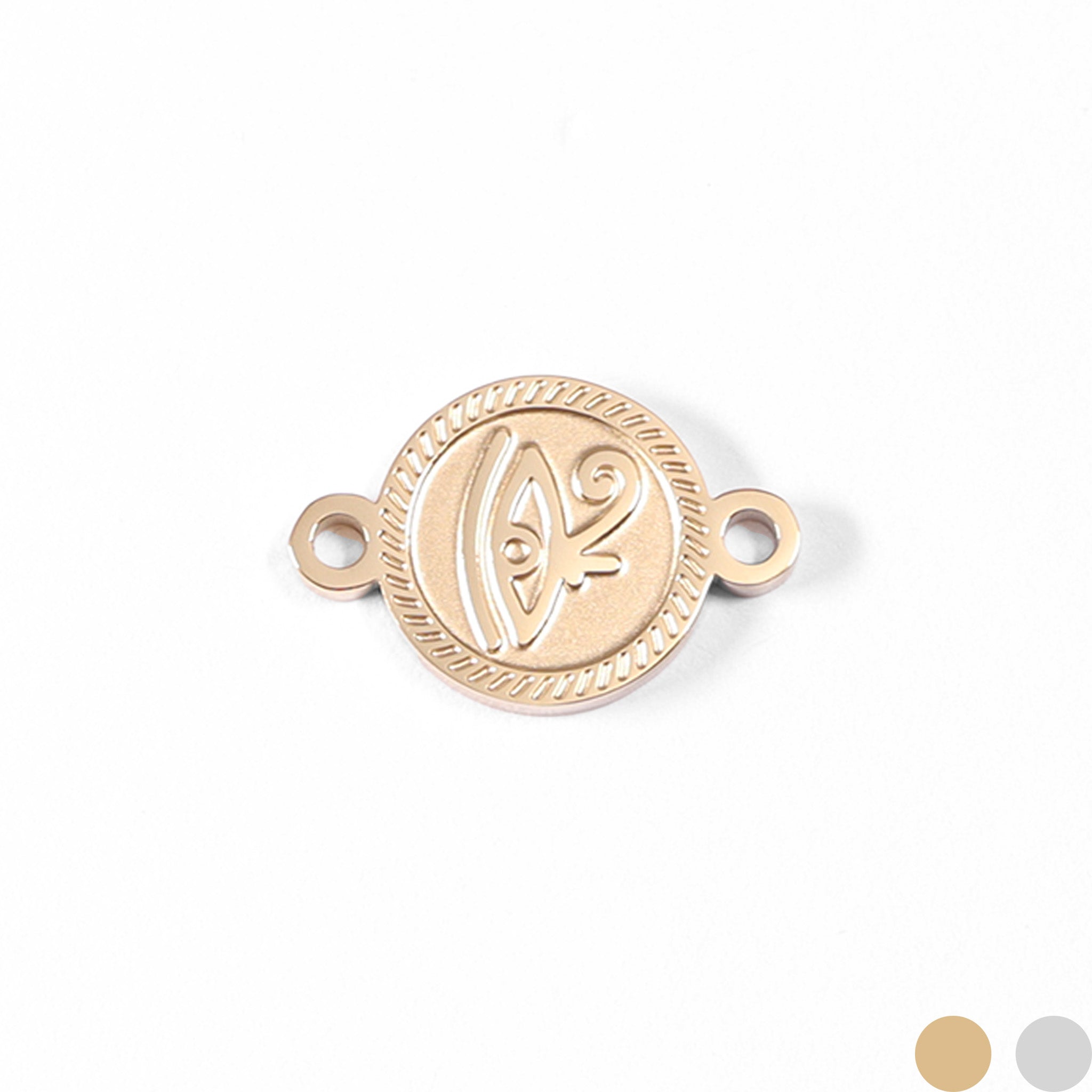18K 골드 PVD Horus 커넥터의 스테인레스 스틸 아이 매력/PDL0052