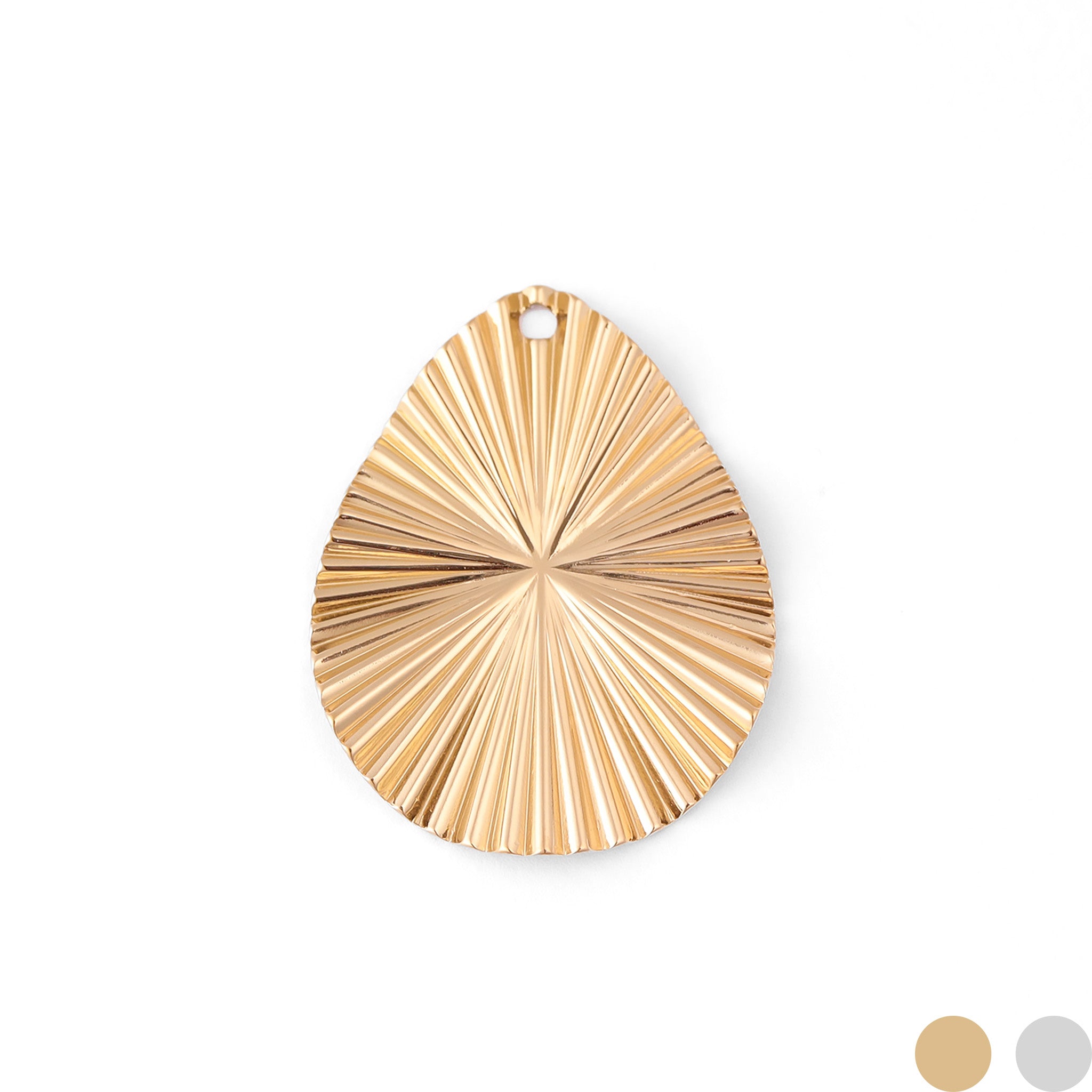 18K Gold Pvd de acero inoxidable con acero inoxidable encanto de lágrima de rabia de sol/PDL0053