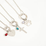 Stainless Steel Paw Print Charm