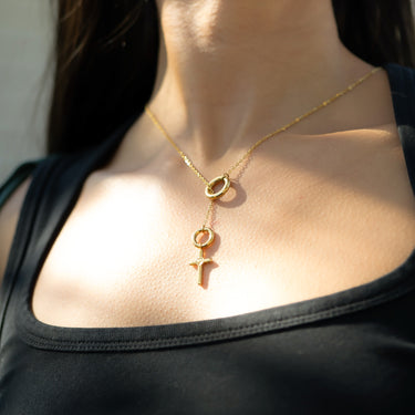 Cross with Heart Charm