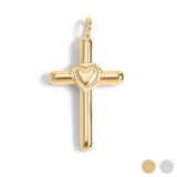 Cross with Heart Charm