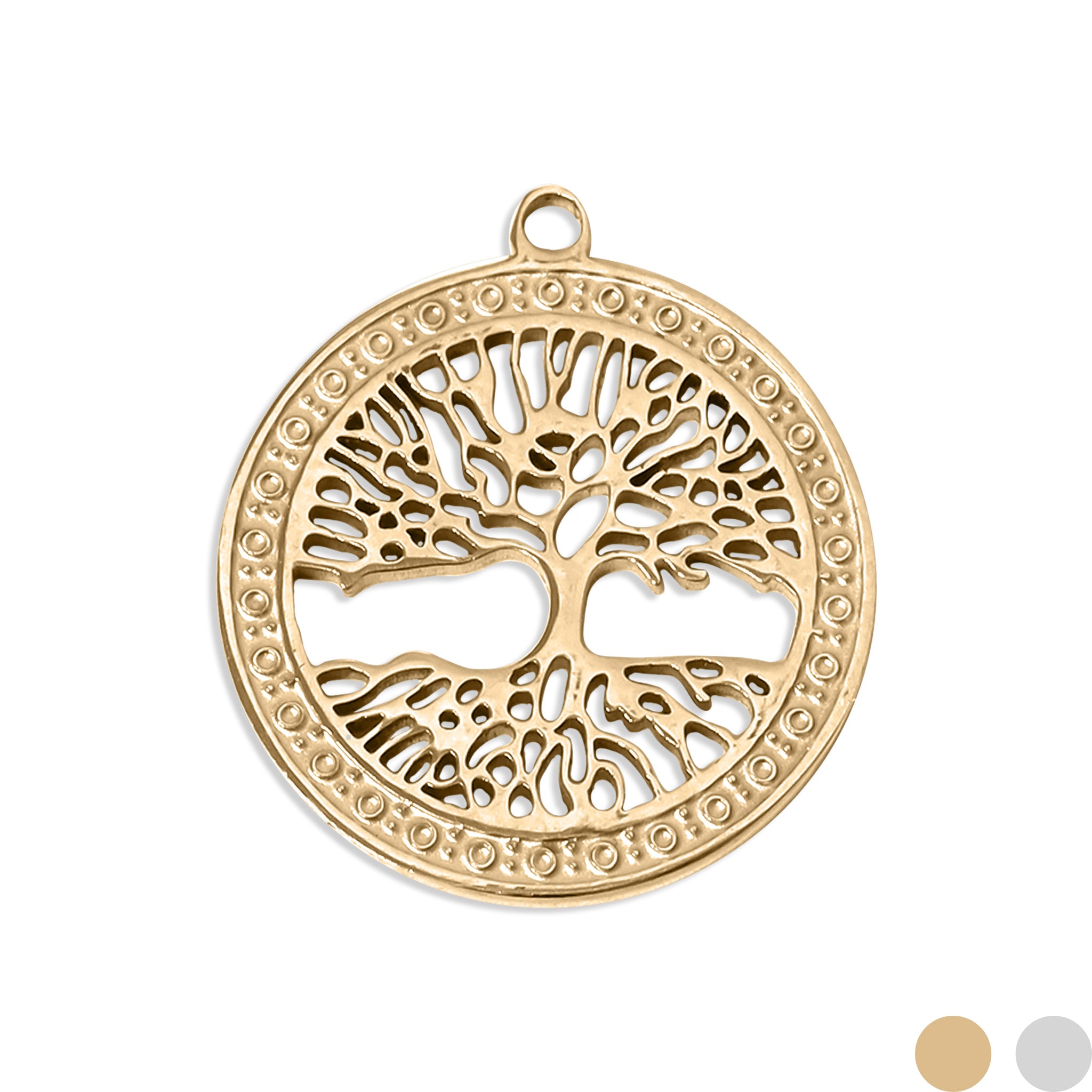 18K guld PVD rostfritt stål Tree of Life Charm / PDL0061