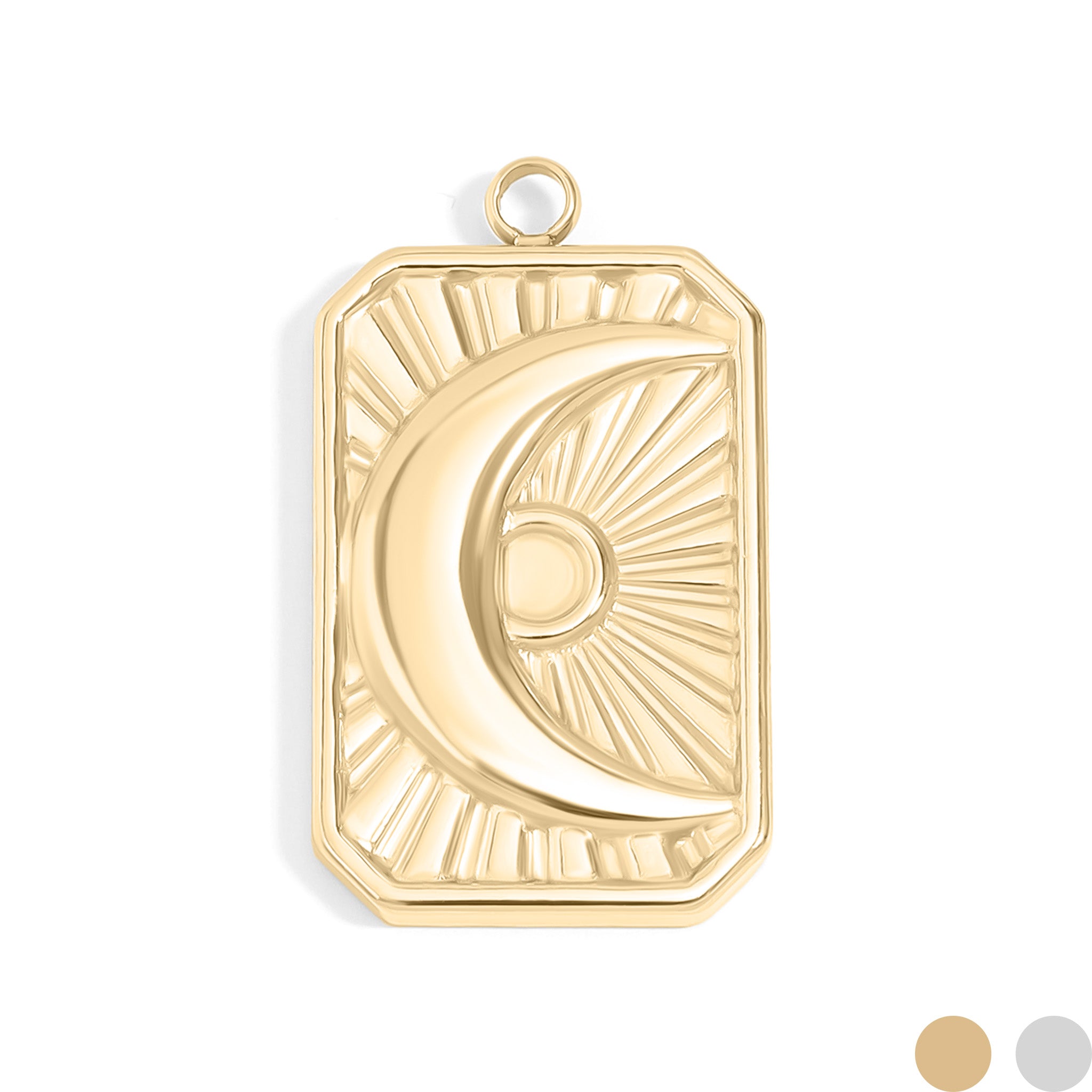 18K Gold Pvd de acero inoxidable encanto de luna de acero inoxidable/PDL0062