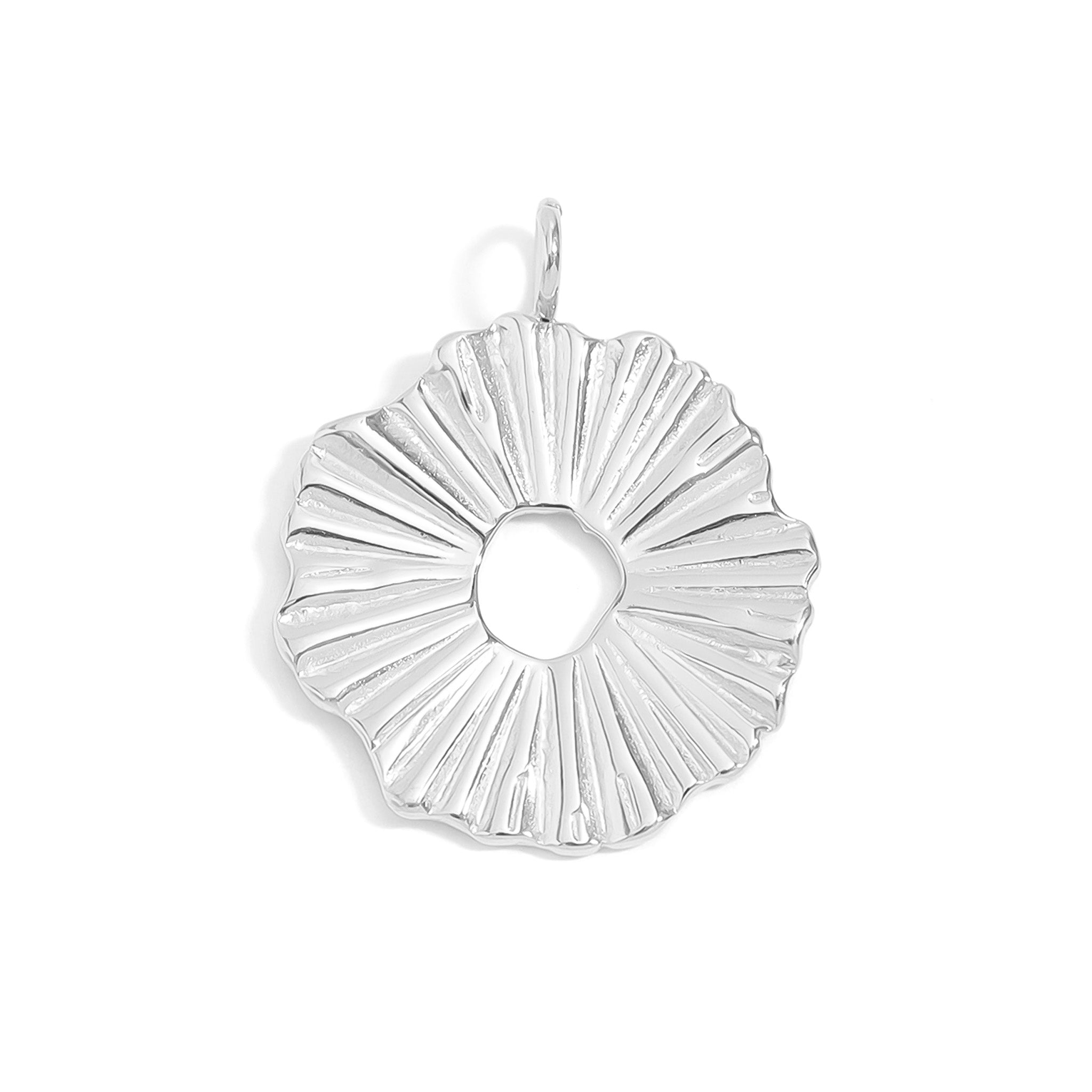 18k PVD Gold de acero inoxidable Círculo Sunburst Circle/PDL0069