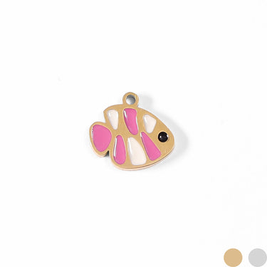 18k Gold PVD Rostfritt stål Epoxy Fish Charm / PDL0076