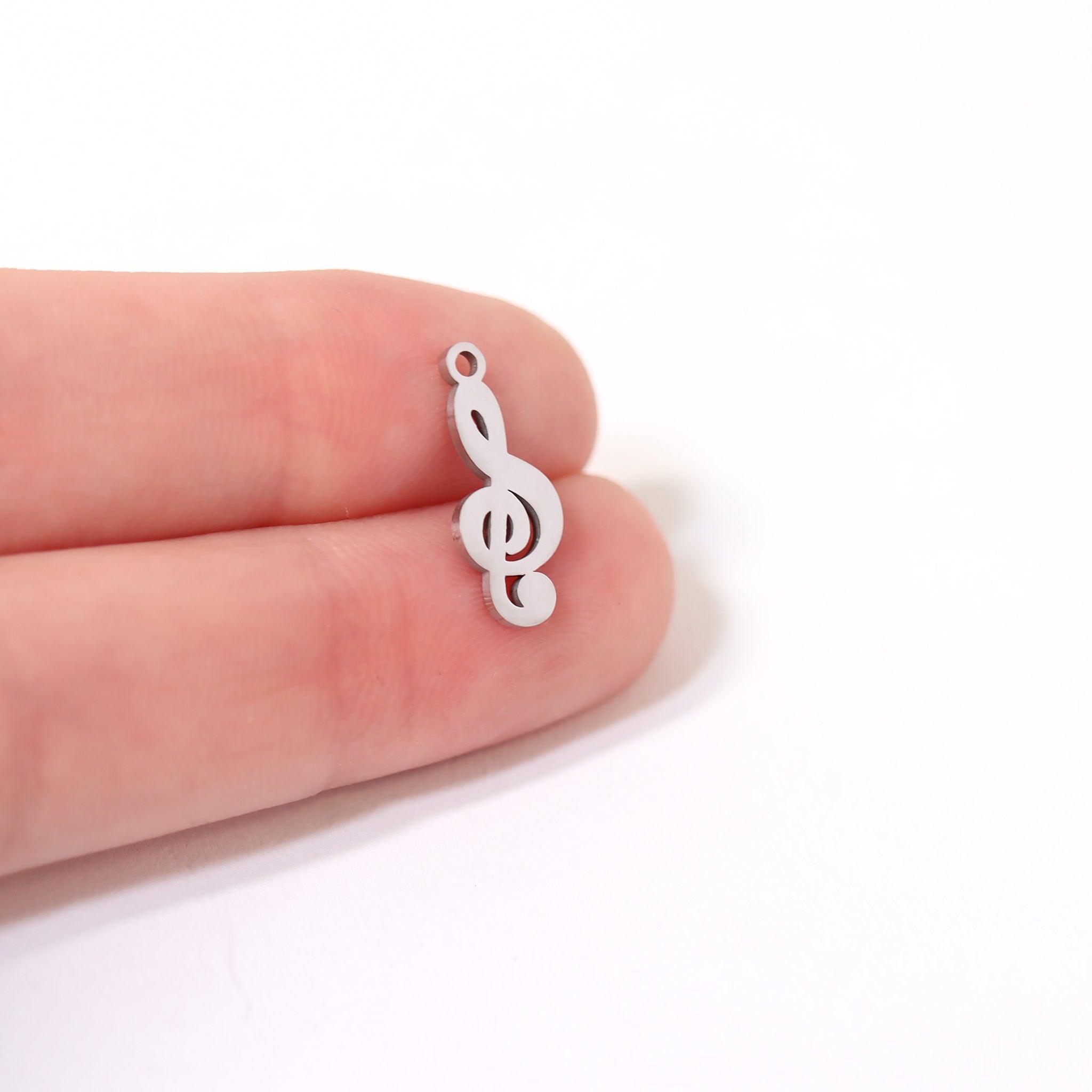 18K guld PVD rostfritt stål Treble Clef Music Charm / PDL0077