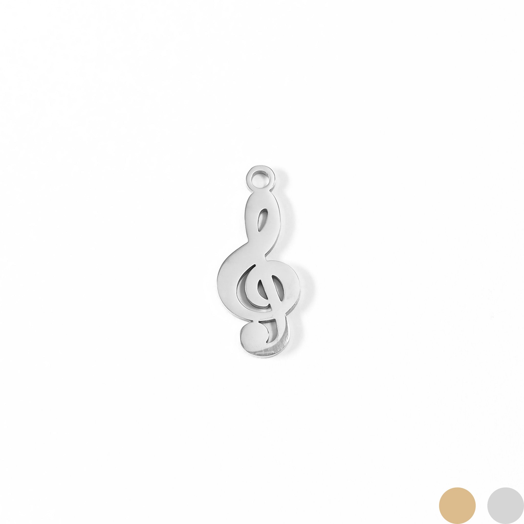 Encanto de música de acero inoxidable de oro de 18k PVD Música Cleble/PDL0077