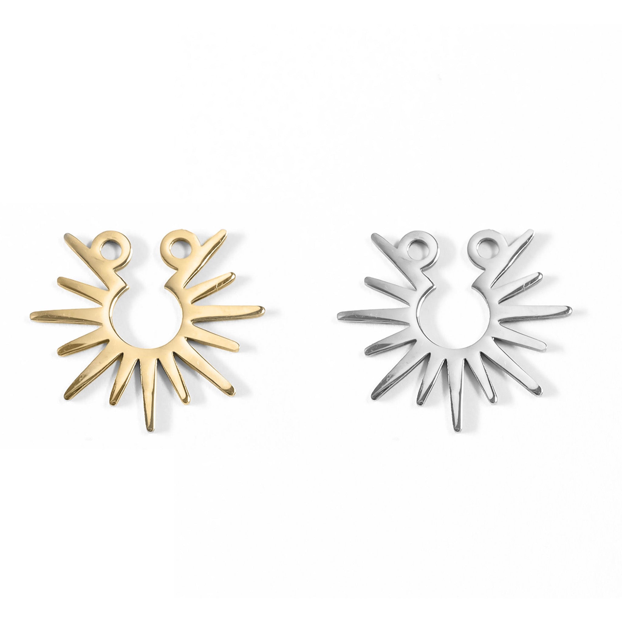 18K Gold PVD Stainless Steel Sun Charm / PDL0079