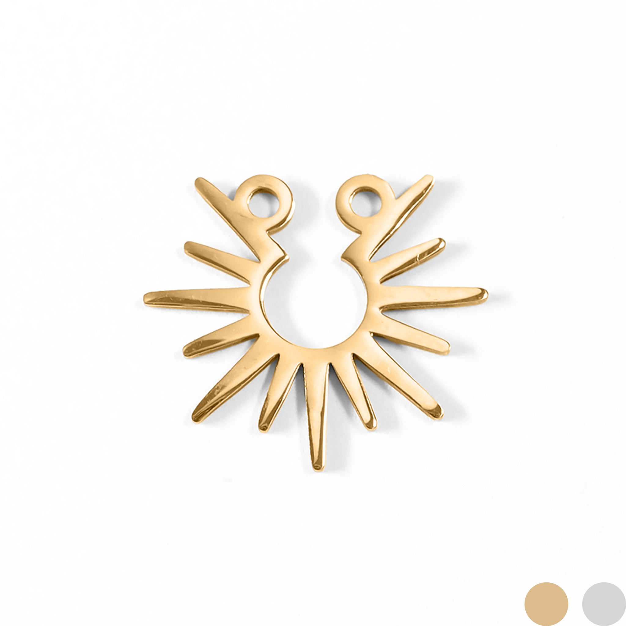 18K Gold PVD Stainless Steel Sun Charm / PDL0079