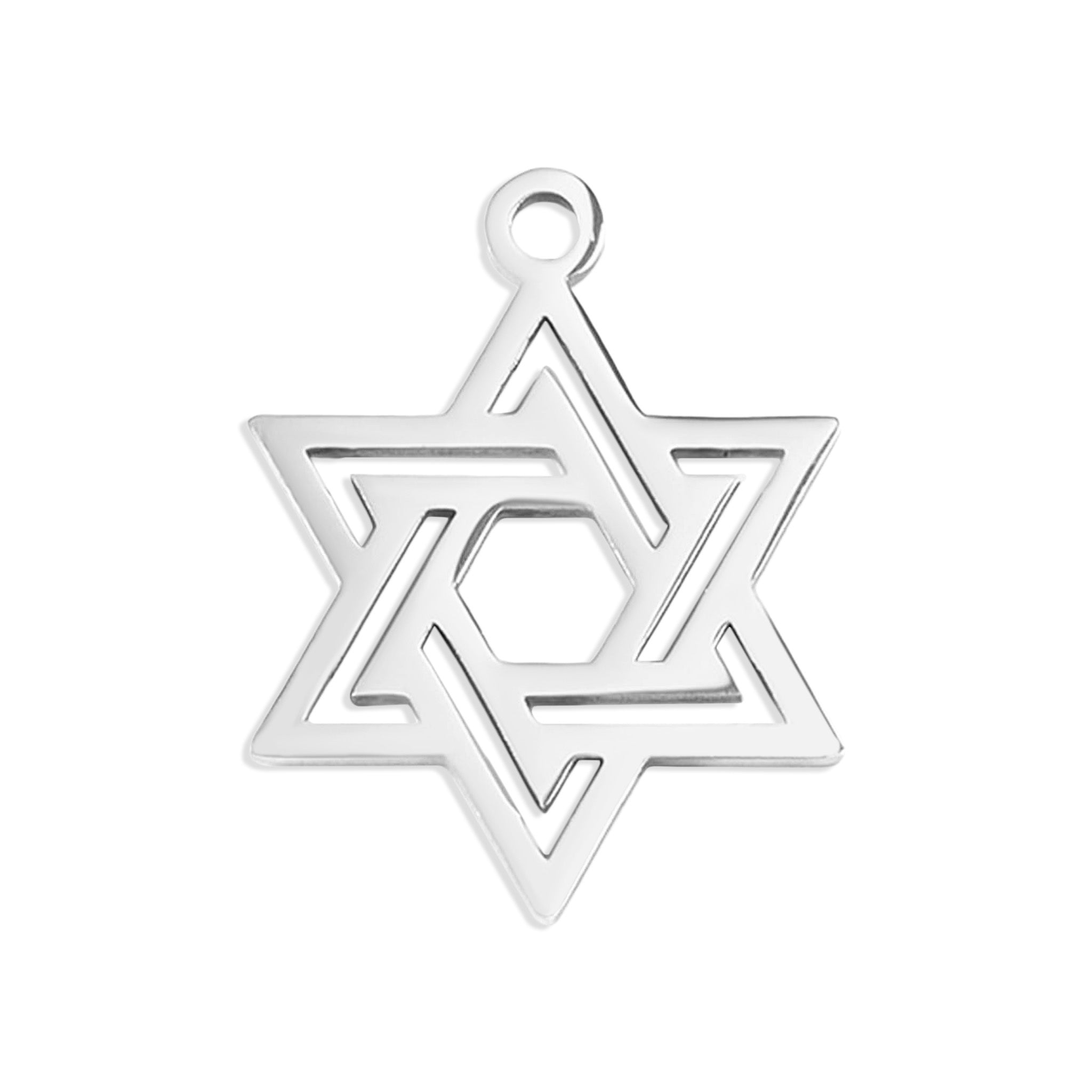 Star de acero inoxidable PVD de oro de 18k de David Charm/PDL0081