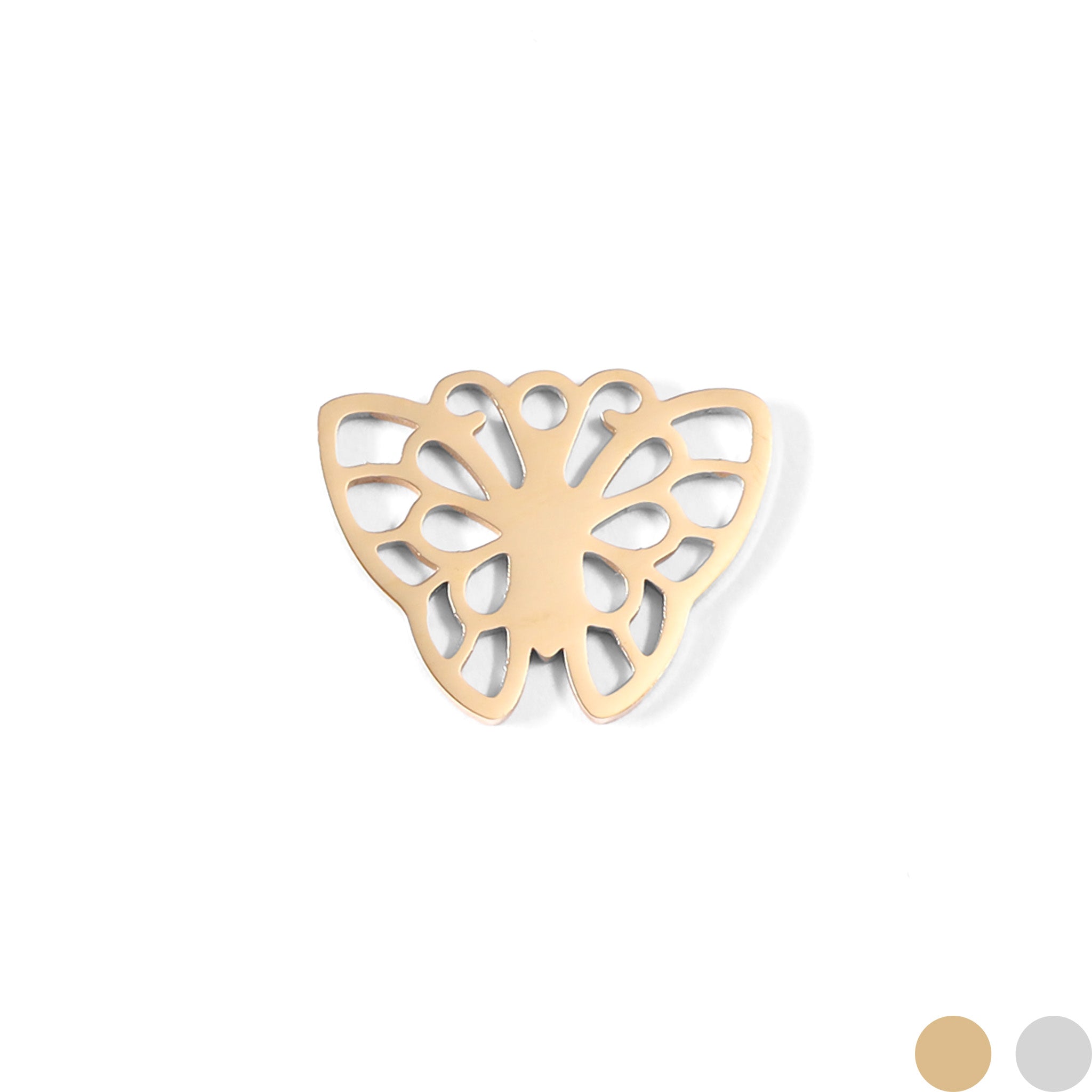 18K Gold PVD Stainless Steel Butterfly Charm / PDL0083