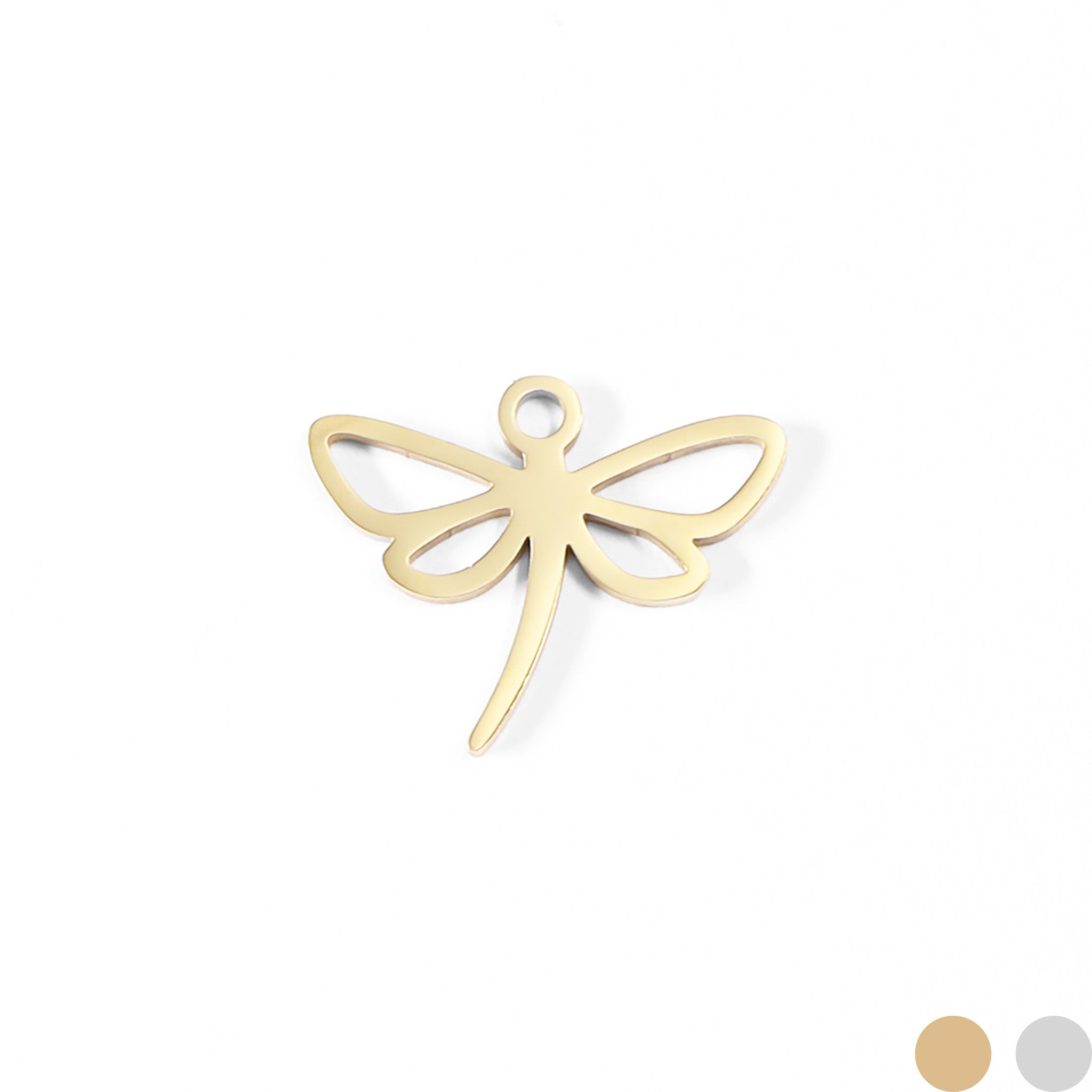 18K Gold PVD Rustfritt stål Dinty Dragonfly Charm/PDL0091