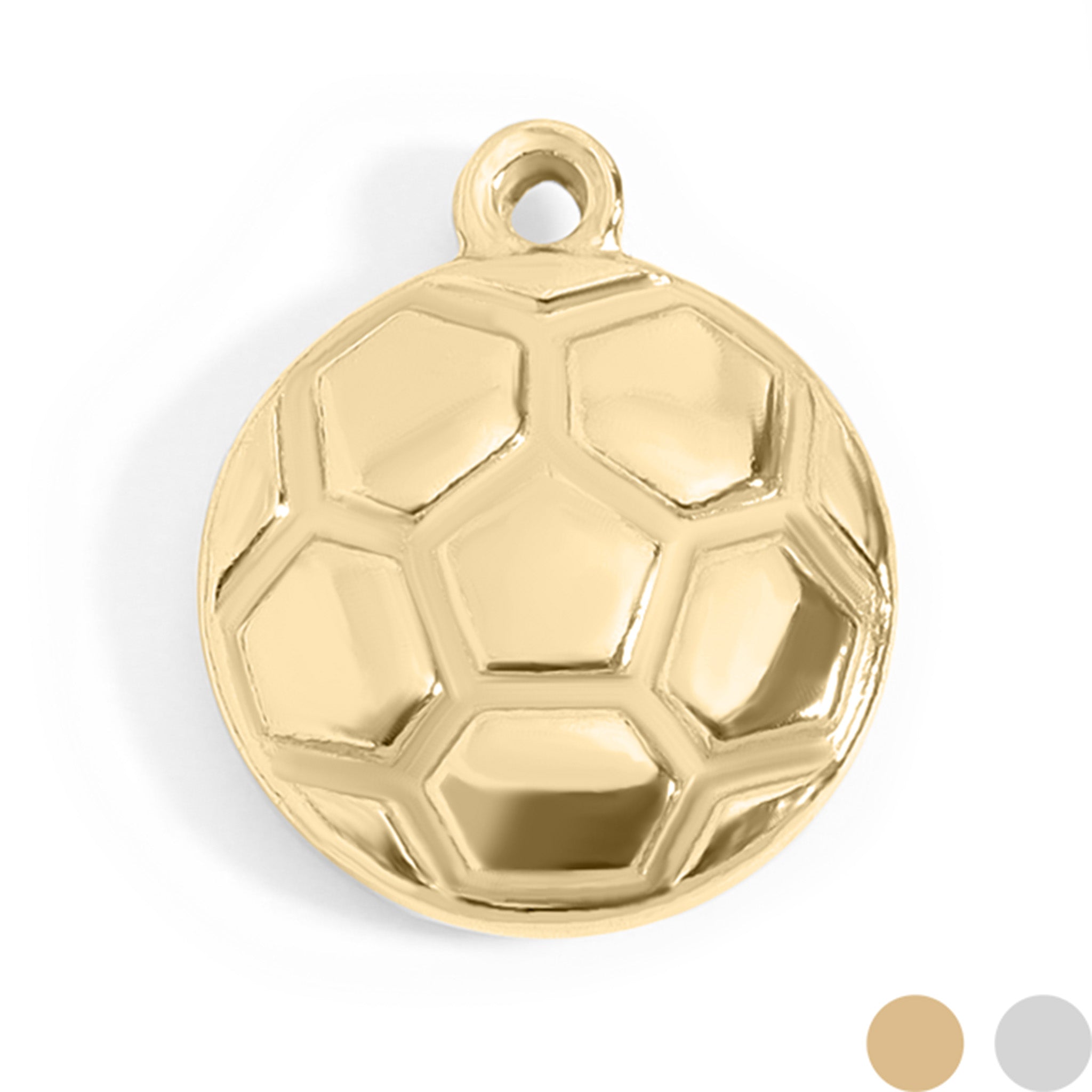 18K Gold PVD Stainless Steel Soccer Ball Charm / PDL0093