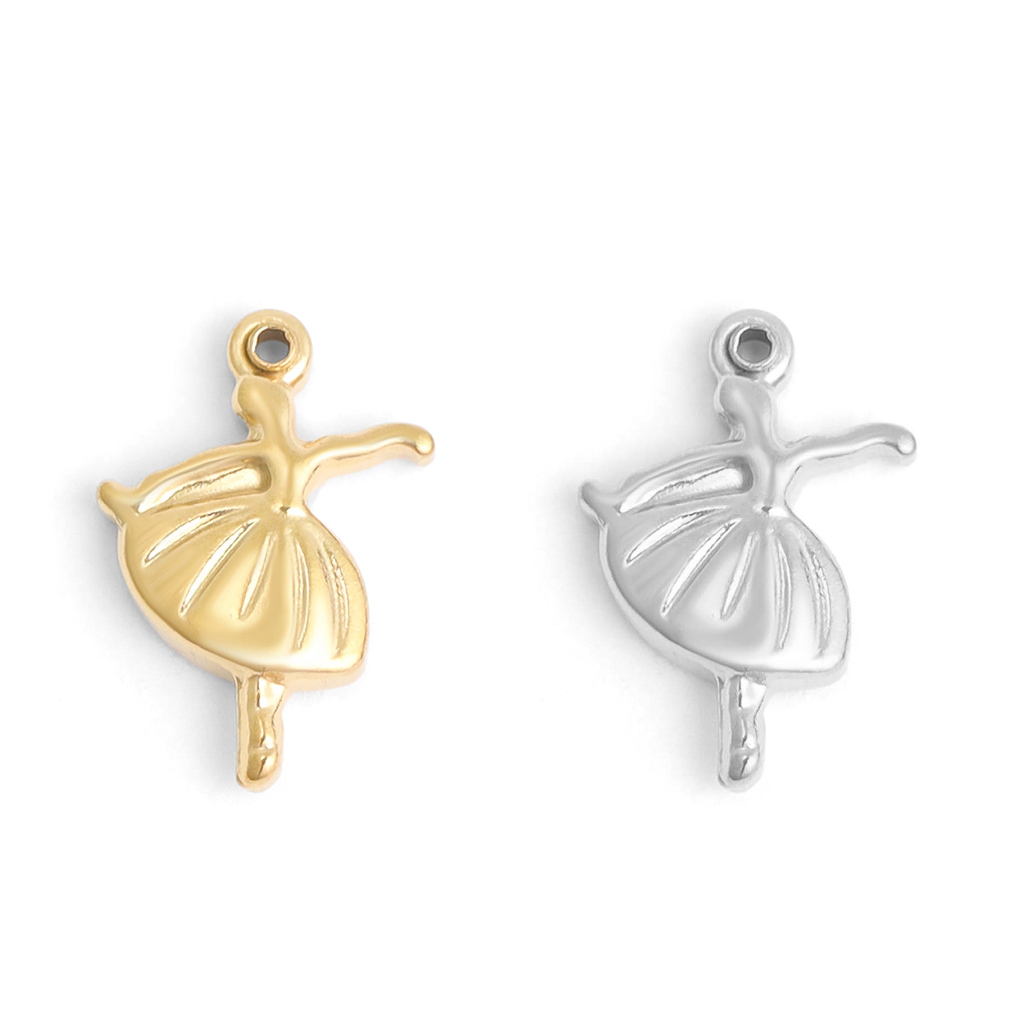 18K Gold PVD Stainless Steel Ballerina Charm / PDL0094