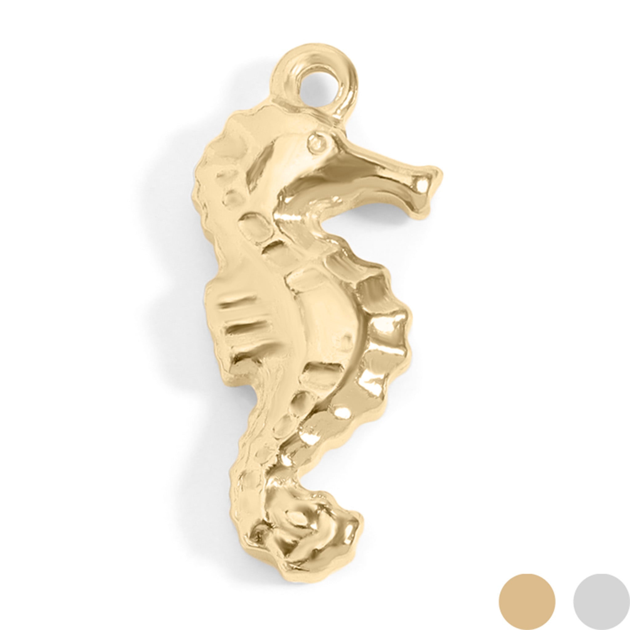 18K Gold PVD Stainless Steel Seahorse Charm / PDL0096