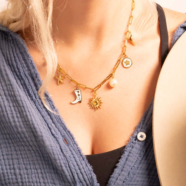 18K Gold PVD Starfish Epoxy Charm