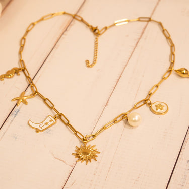 18K Gold PVD Starfish Epoxy Charm