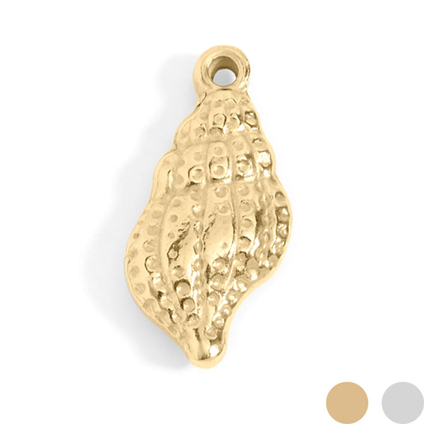 Chapado en Laton ゴールド　パール　Conche 18K Gold PVD Stainless Steel Conch Seashell Charm / PDL0098