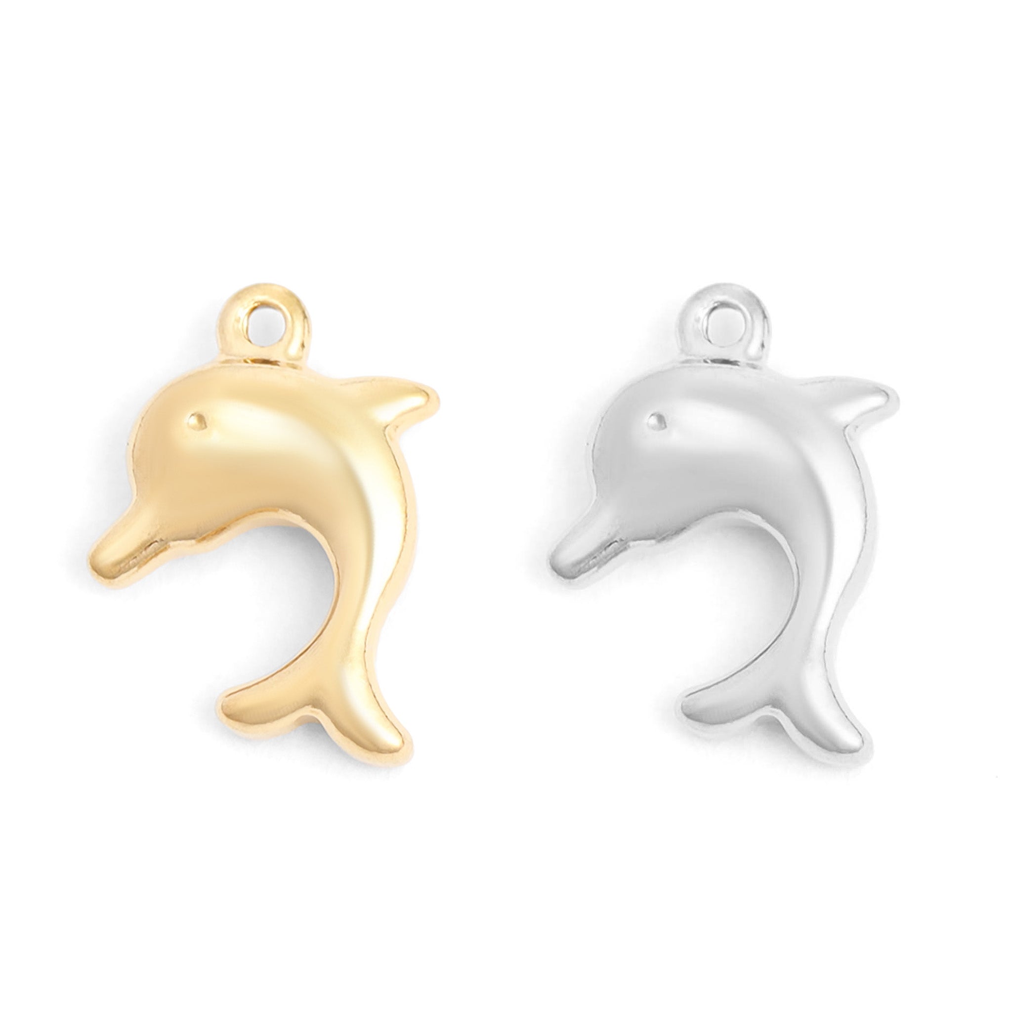 18K Gold PVD Stainless Steel Dolphin Charm / PDL0099