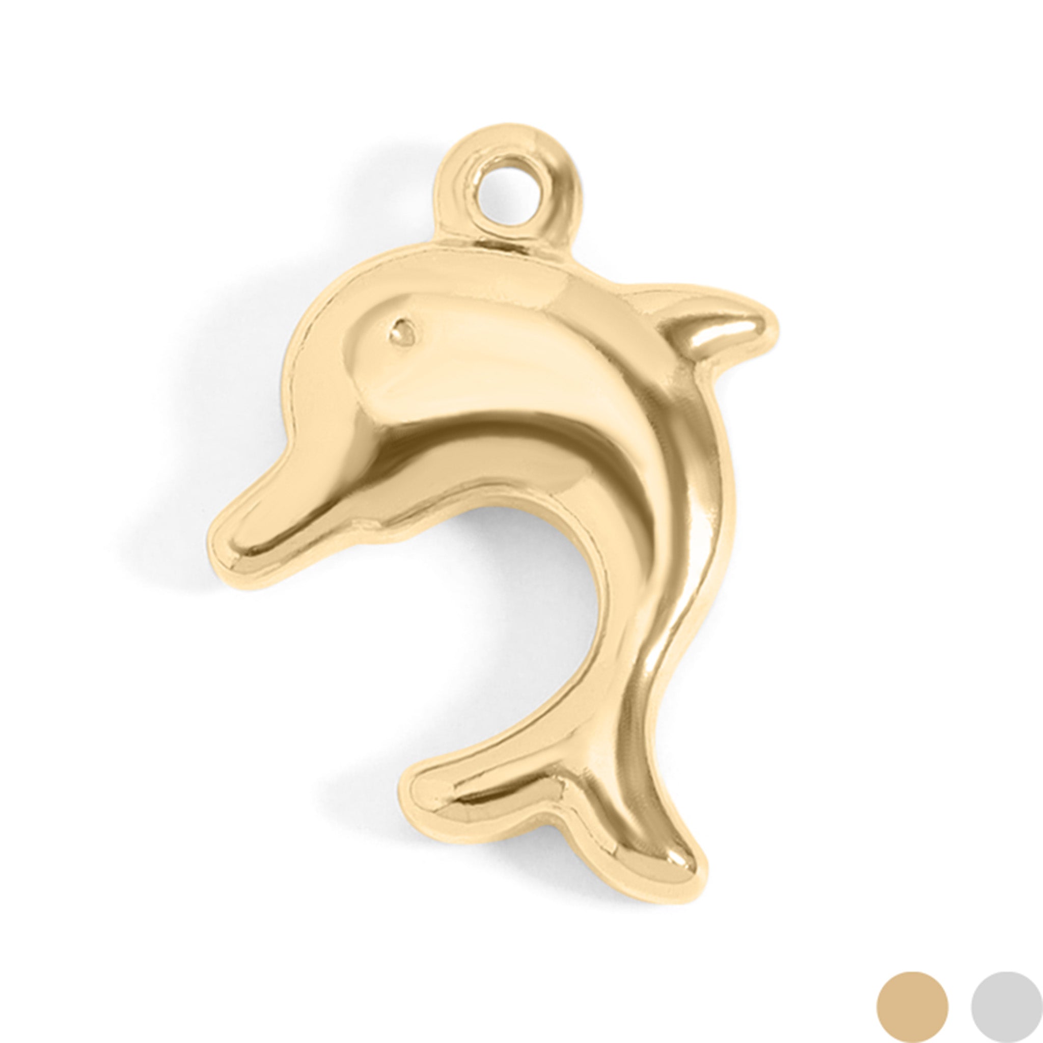 18k Gold PVD Rostfritt stål Dolphin Charm / PDL0099