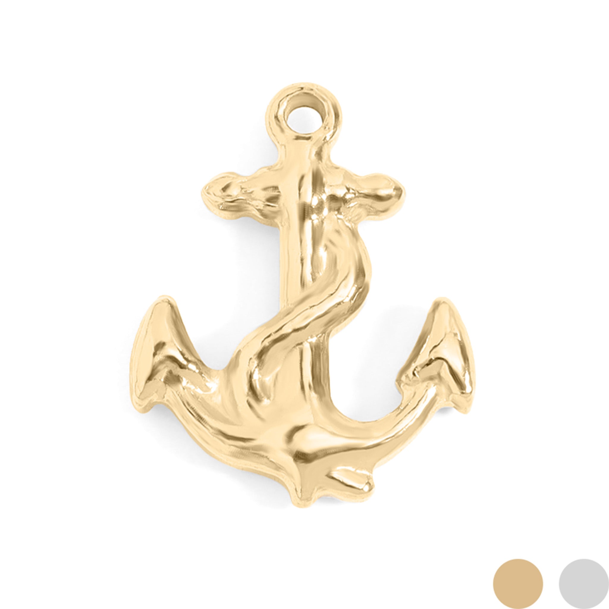 18K Gold PVD Stainless Steel Anchor Charm