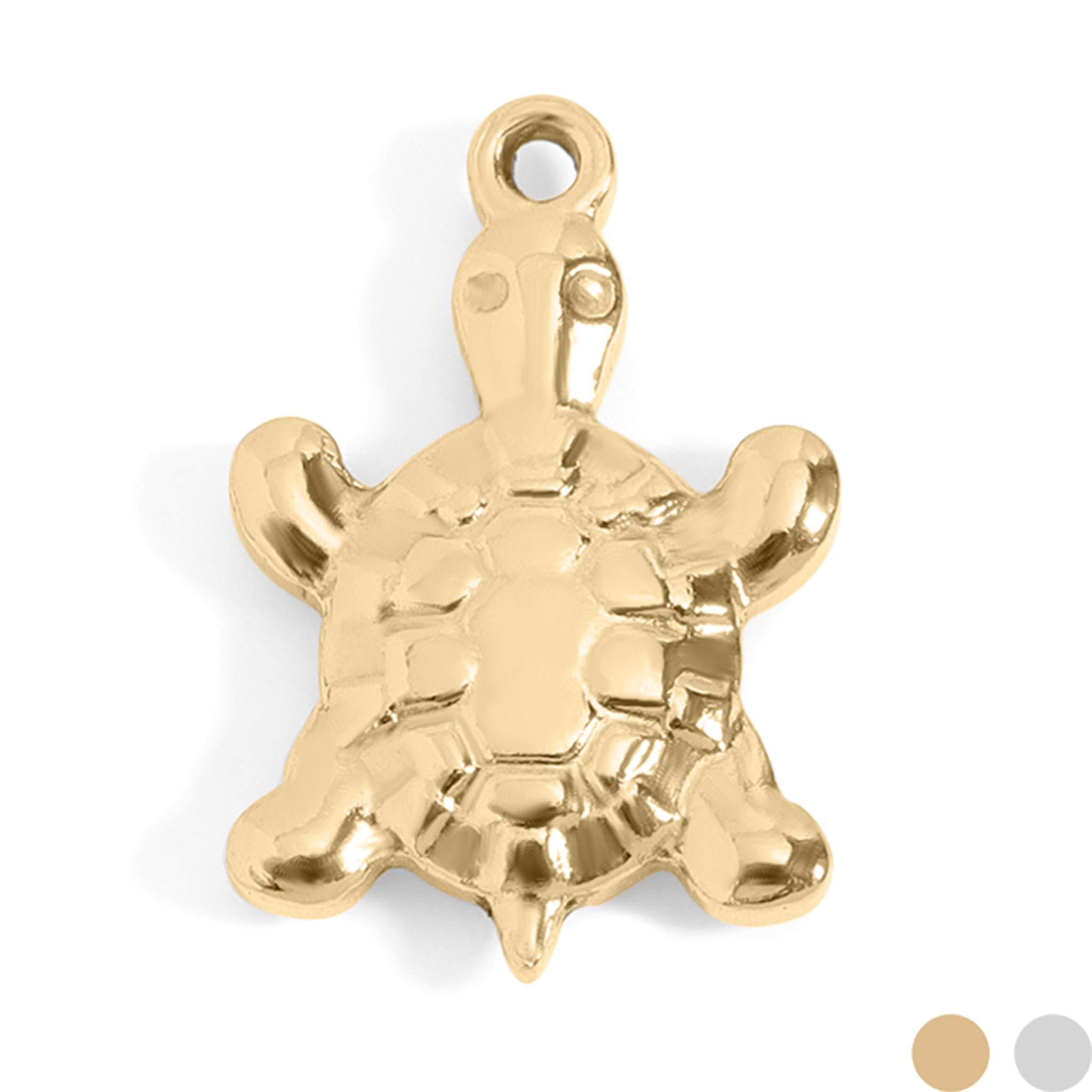 18k Gold PVD Rostfritt stål Sea Turtle Charm / PDL0101