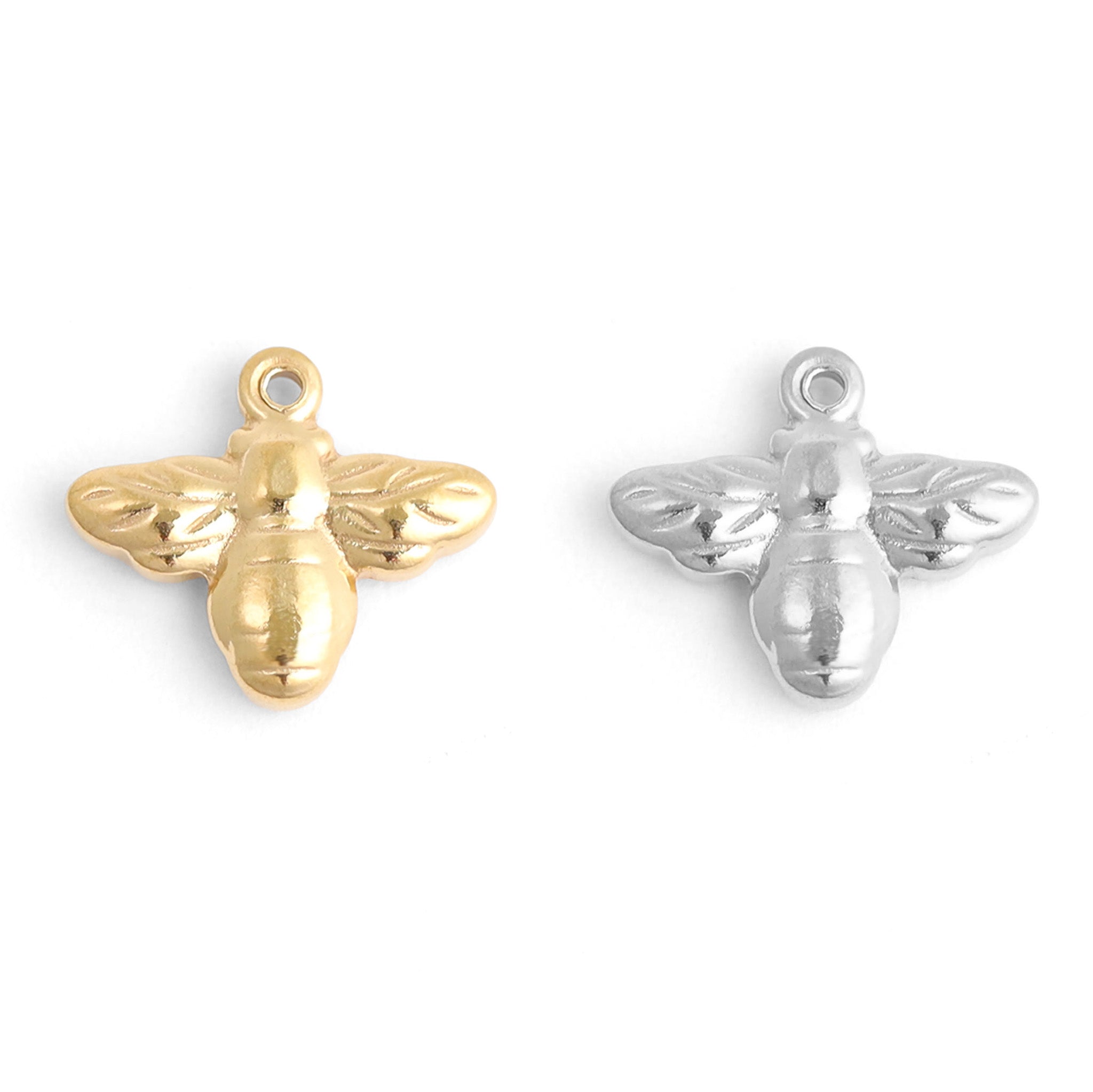 18K Gold PVD Stainless Steel Bee Charm / PDL0102
