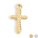 Textured Cross Charm