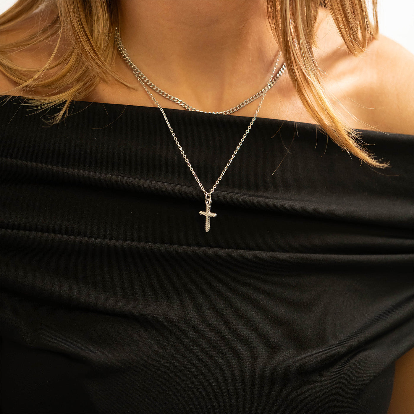 Textured Cross Charm