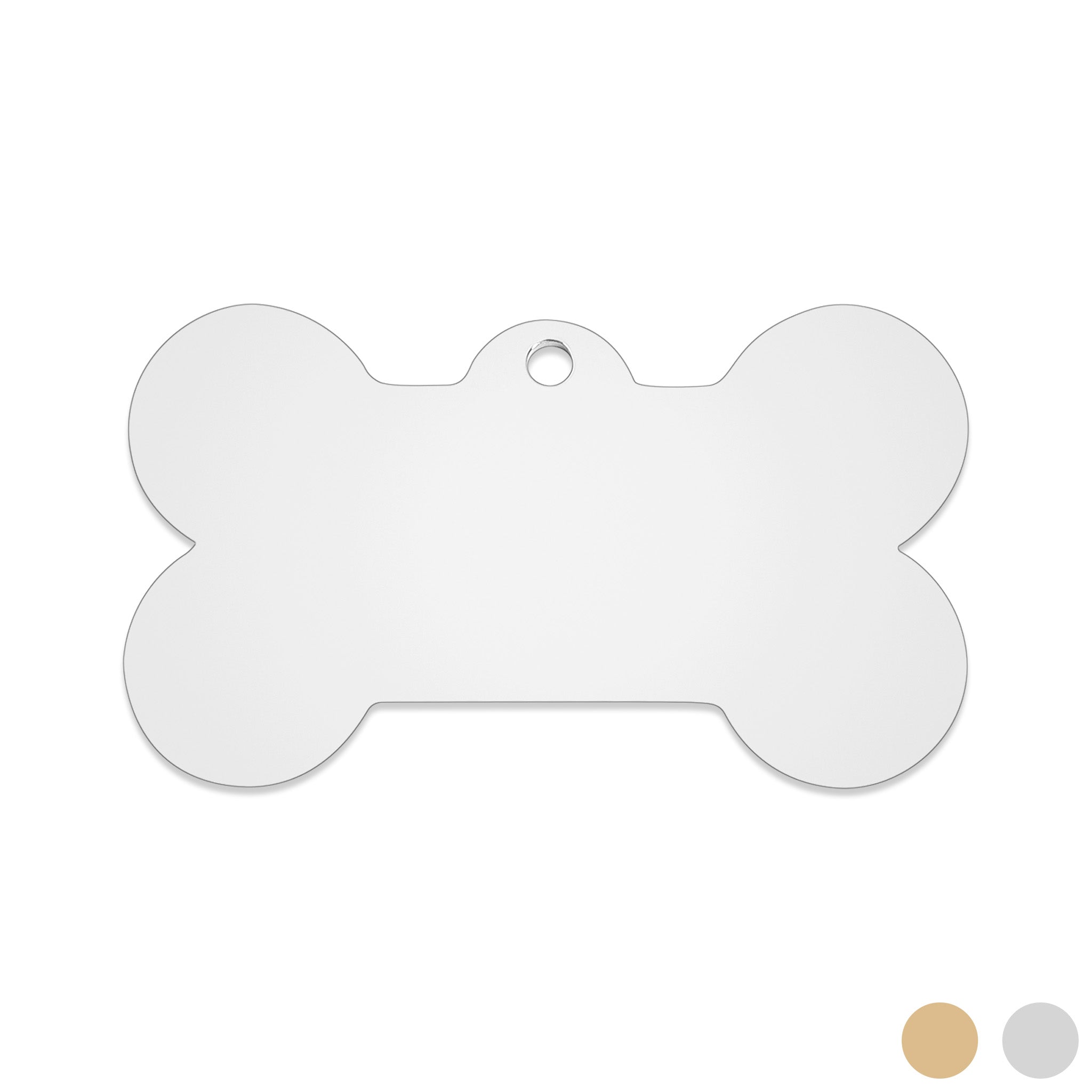 18K Gold PVD rustfritt stål Dog Bone Pet Tag/PDL0130