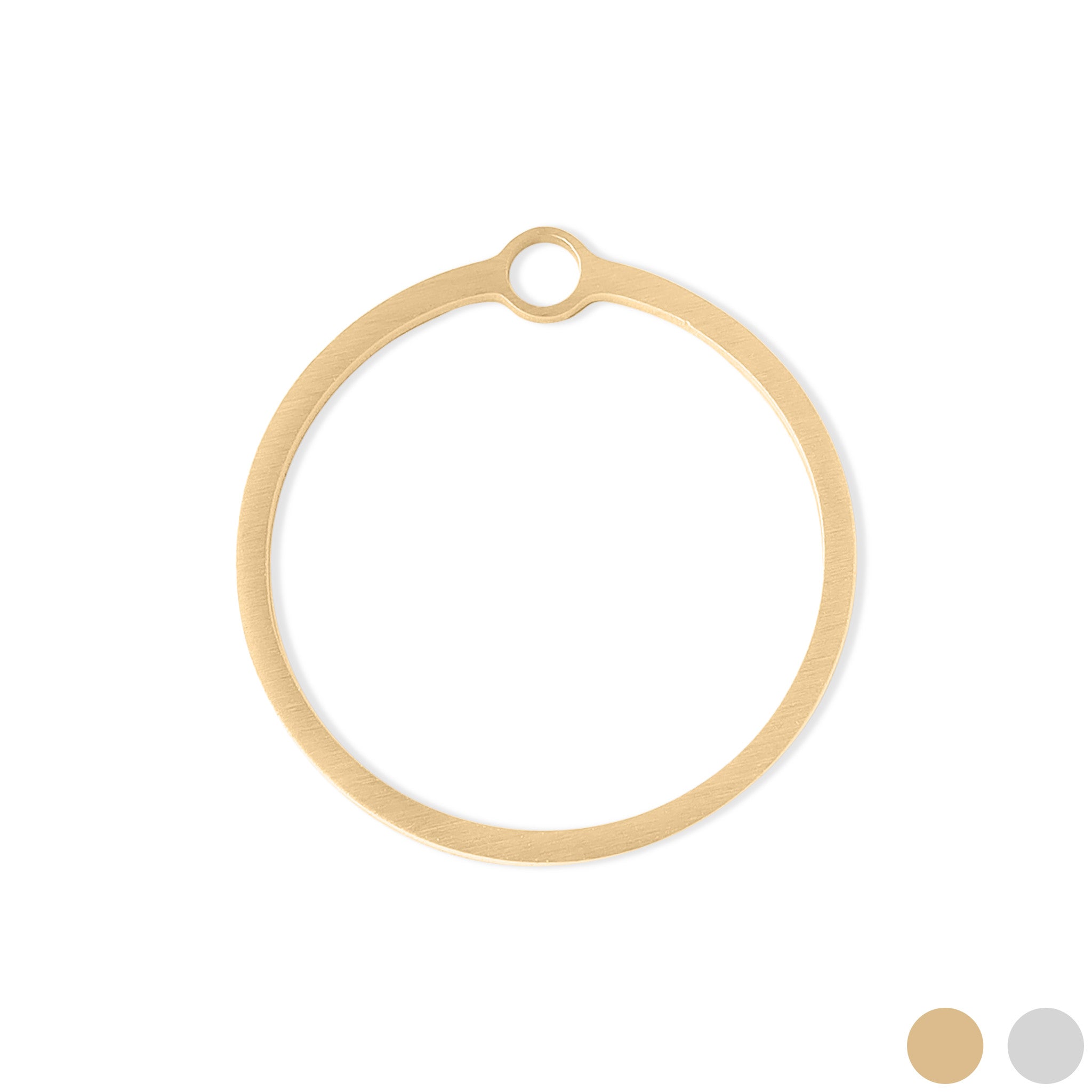 Open Back Circle Bezel Pendant